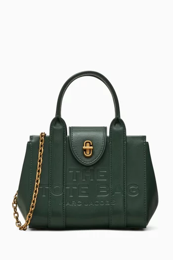 Mini Turnlock Crossbody Tote Bag in Italian Leather