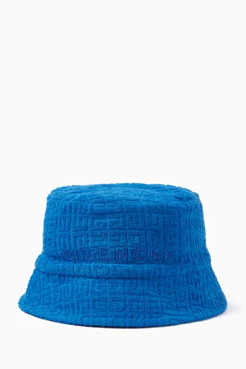 4G-motif Bucket Hat in Cotton