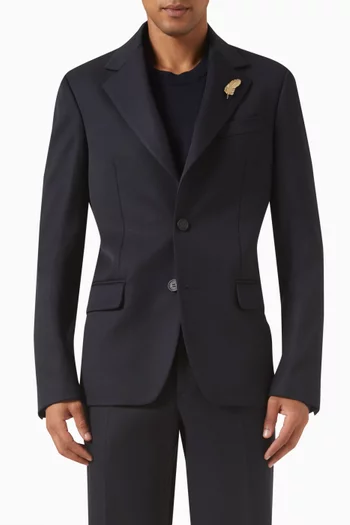 Single-breasted Blazer in Wool-blend