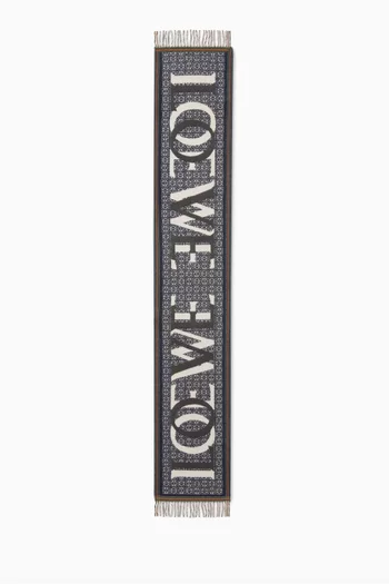 Love Scarf in Wool-cashmere Blend