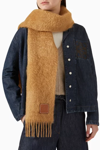 Anagram Logo Scarf in Mohair Wool