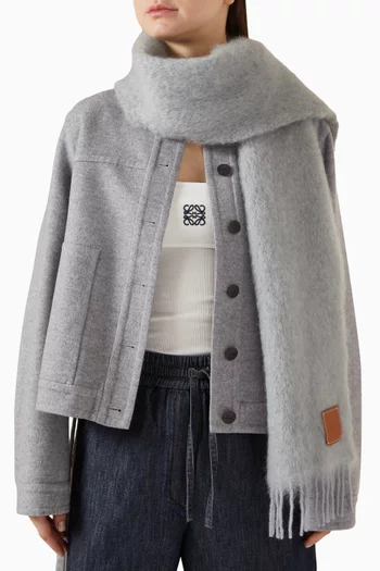 Anagram Logo Scarf in Mohair Wool