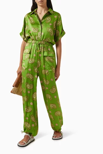 بنطال دايس بنقشة حرير