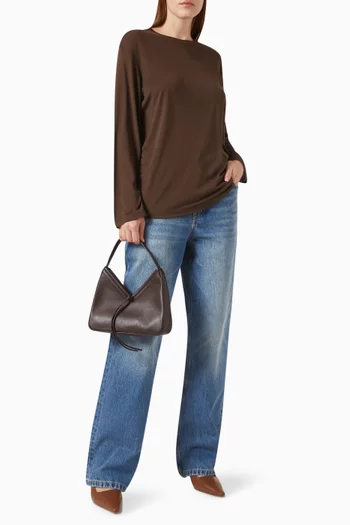 تي شيرت بأكمام طويلة حرير جيرسيه