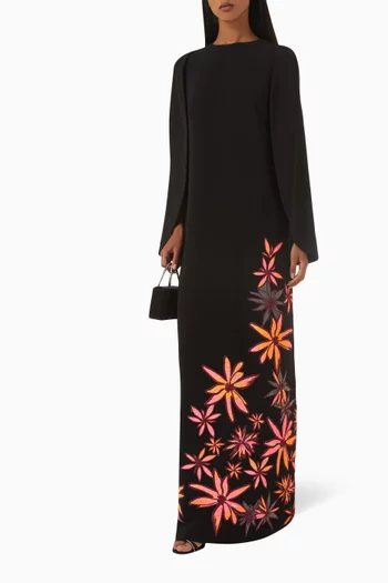 Leva Column Gown in Crepe