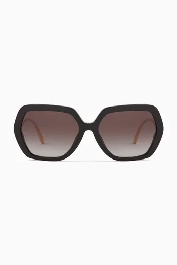 Square Sunglasses in Acetate & Metal