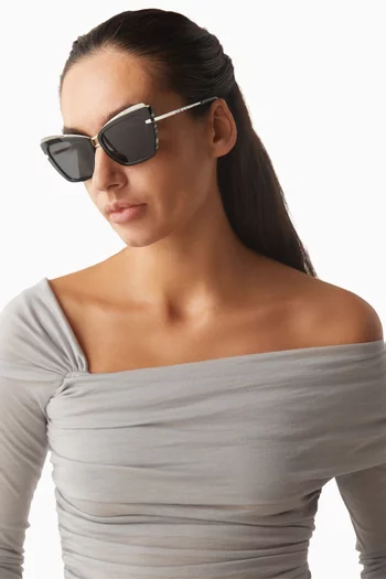 Cat-eye Sunglasses in Acetate & Metal