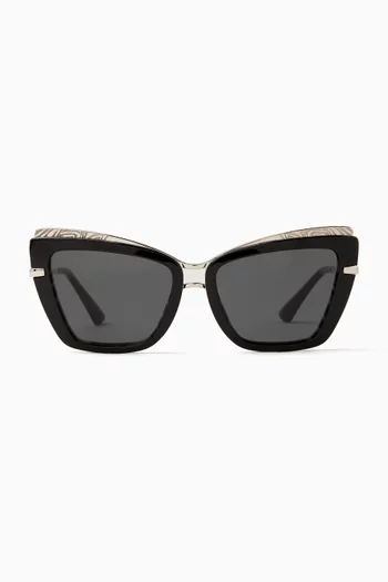 Cat-eye Sunglasses in Acetate & Metal