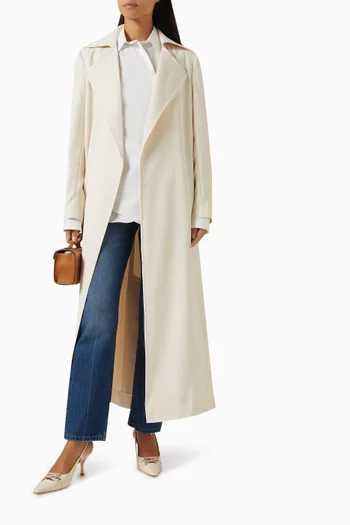 Sheikha Long Trench in Twill