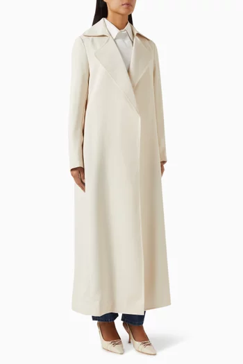 Sheikha Long Trench in Twill