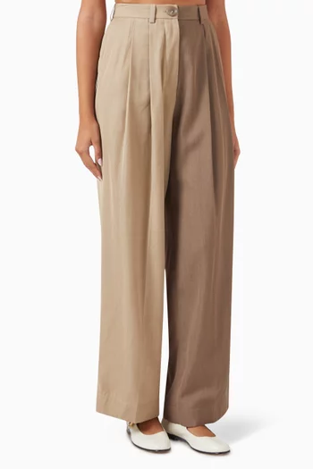 Zelda Two-tone Pants in Wool-blend