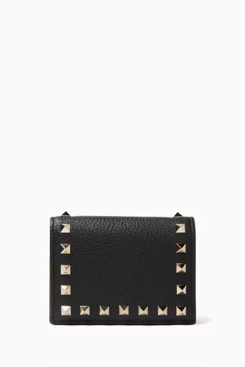 Valentino Garavani Small Rockstud Wallet in Leather