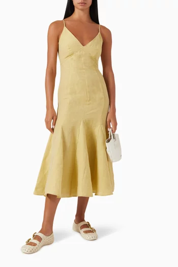 Camisole Midi Dress in Tencel-linen