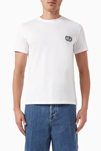 Valentino Garavani Logo T-shirt in Cotton-jersey