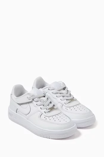 Buy Nike White Force 1 Low EasyOn Sneakers in Mixed leather For Boys Online Ounass Bahrain