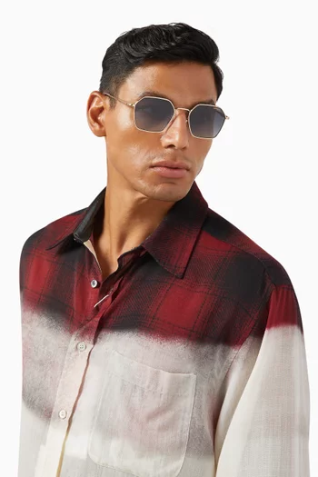 334/S Square Sunglasses in Stainless Steel