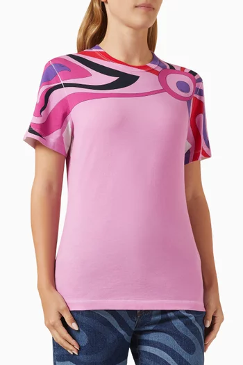 Marmo-print T-shirt in Cotton-jersey