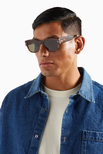 Flash Square Sunglasses in Recycled Acetate