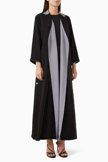 Two-tone Couture Abaya in Crepe