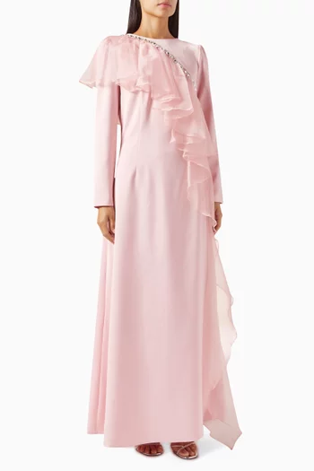 Salvador Ruffled Maxi Dress