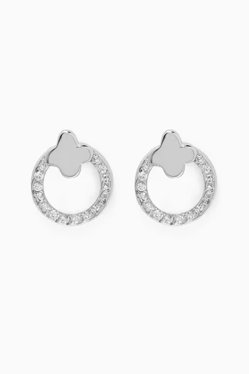 Charmaine Circle Stud Earrings in Sterling Silver