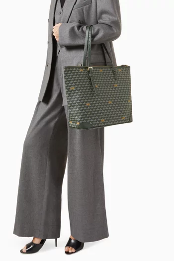 Daily Battle 35 Zip Tote Bag in Canvas & Leather