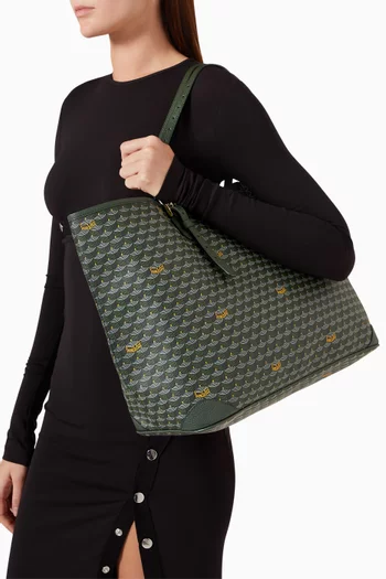 Daily Battle 41 Tote Bag in Canvas & Leather