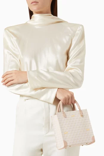 Take It Easy 19 Tote Bag in Canvas & Leather