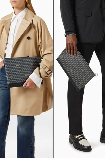 حقيبة بوشيت بسحّاب 33 قنب وجلد