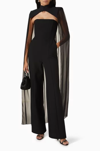 Strapless Jumpsuit in Viscose