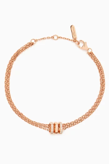 Mini Wid Single Diamond Bracelet in 18kt Rose Gold