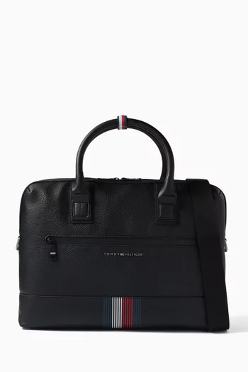 Signature Tape Crossover Strap Laptop Bag