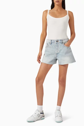 Scoop-neck Bodysuit in Cotton-jersey