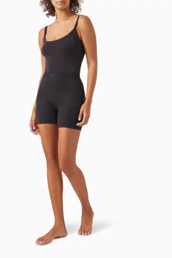 Scoop-neck Bodysuit in Cotton-jersey
