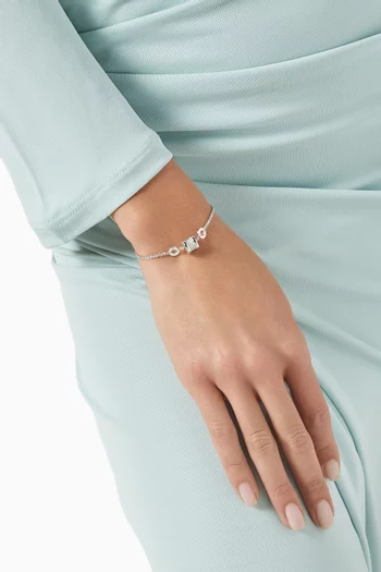 B.zero1 Diamond Pavé Bracelet in 18kt White Gold