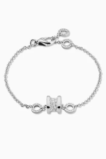 B.zero1 Diamond Pavé Bracelet in 18kt White Gold