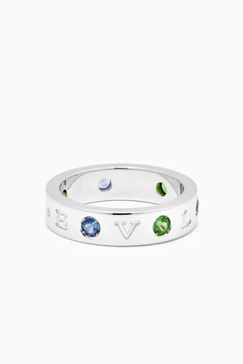 Roman Sorbets Band Ring in 18kt White Gold