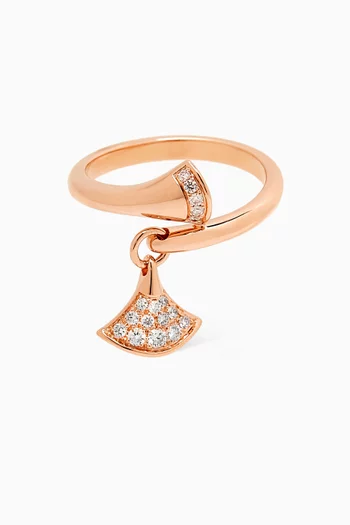 Divas' Diamond Ring in 18kt Rose Gold