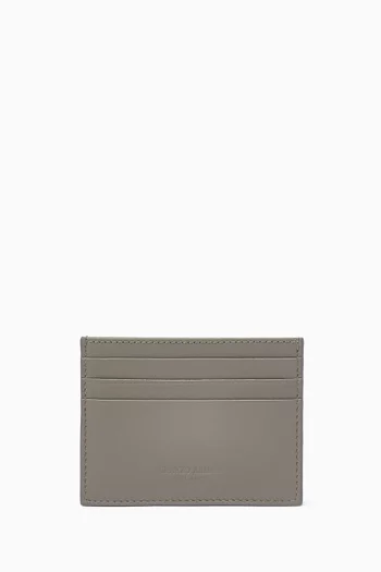 Logo Card Holder in Leather