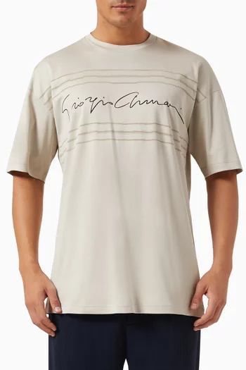 Logo Signature T-shirt in Cotton