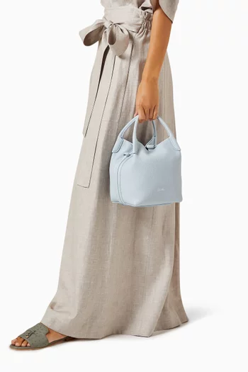 Small Bale Bucket Bag in Leather