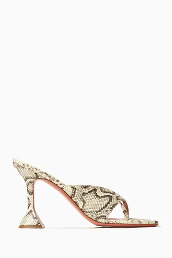 Shiona 95 Animal-print Slippers in Nappa