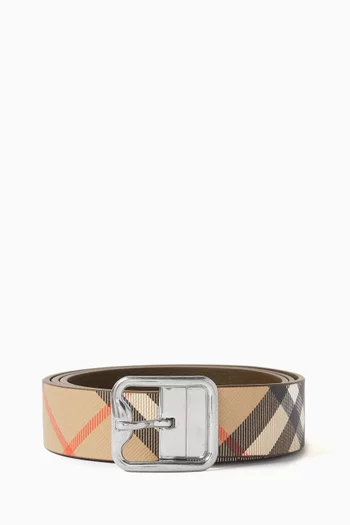 Reversible Check B Buckle Belt
