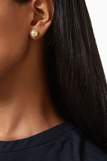 Valentino Garavani VLogo Signature Pearl Earrings in Metal