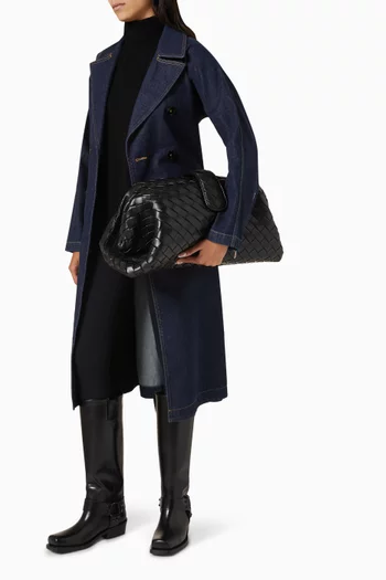 Maxi Lauren 1980 Clutch Bag in Intrecciato Leather