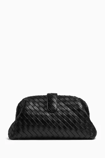 Maxi Lauren 1980 Clutch Bag in Intrecciato Leather