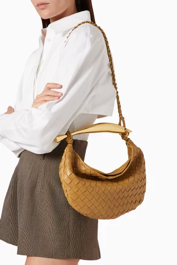 Sardine Top-handle Bag in Intrecciato Leather