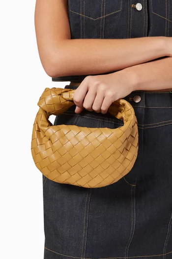 Mini Jodie Top-handle Bag in Intrecciato Leather