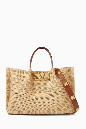 Valentino Garavani Medium Summer Tote Bag in Straw
