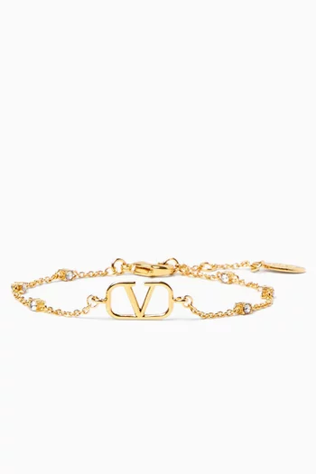 Valentino Garavani VLOGO Swarovski Bracelet in Metal